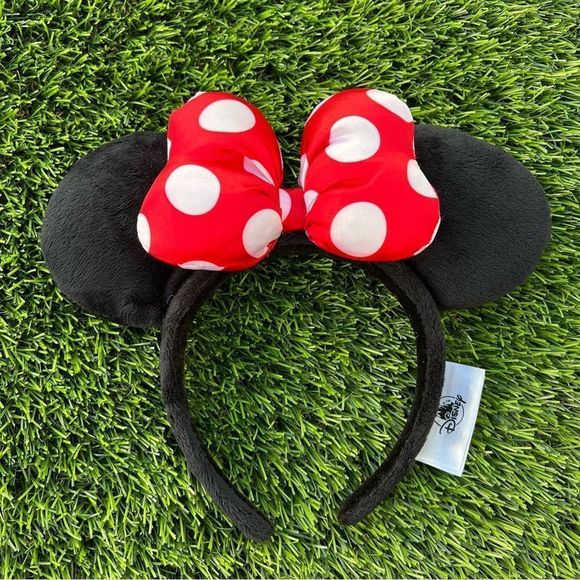 Disney Collectible Disney Ears Headband - Minnie Mouse Satin - Polka Dot Bow - Picture 1 of 2